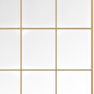 HomeRoots 69" Gold Iron Geometric Freestanding Mirror - Stylish Accent for Home & Office Décor, Versatile Design 691643