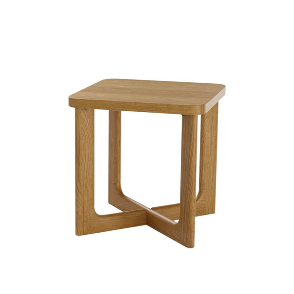 HomeRoots 24" Natural Wood Square Cross Legs End Table - Modern Rustic Accent for Living Room & Entryway Use 691644