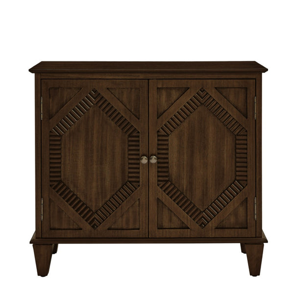HomeRoots 34" Brown Wood Accent Cabinet – Stylish, Durable Storage Solution for Modern Living Rooms & Offices 691651