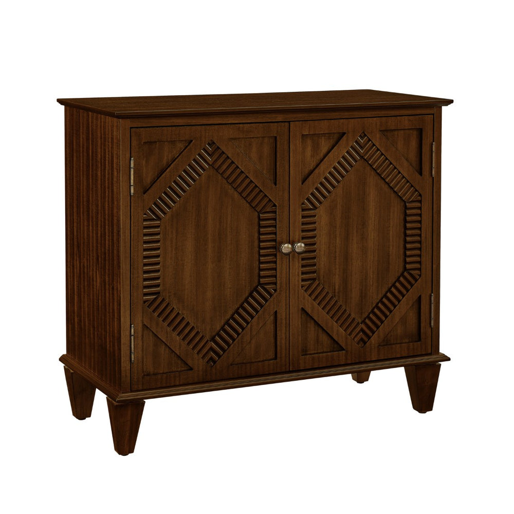 HomeRoots 34" Brown Wood Accent Cabinet – Stylish, Durable Storage Solution for Modern Living Rooms & Offices 691651