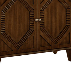 HomeRoots 34" Brown Wood Accent Cabinet – Stylish, Durable Storage Solution for Modern Living Rooms & Offices 691651