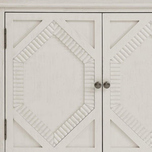 HomeRoots 34" White Wood Accent Cabinet - Elegant Storage Solution for Modern Décor in Living Room & More 691653