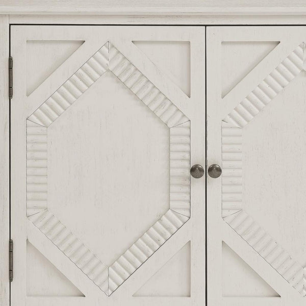 HomeRoots 34" White Wood Accent Cabinet - Elegant Storage Solution for Modern Décor in Living Room & More 691653