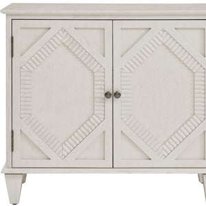 HomeRoots 34" White Wood Accent Cabinet - Elegant Storage Solution for Modern Décor in Living Room & More 691653