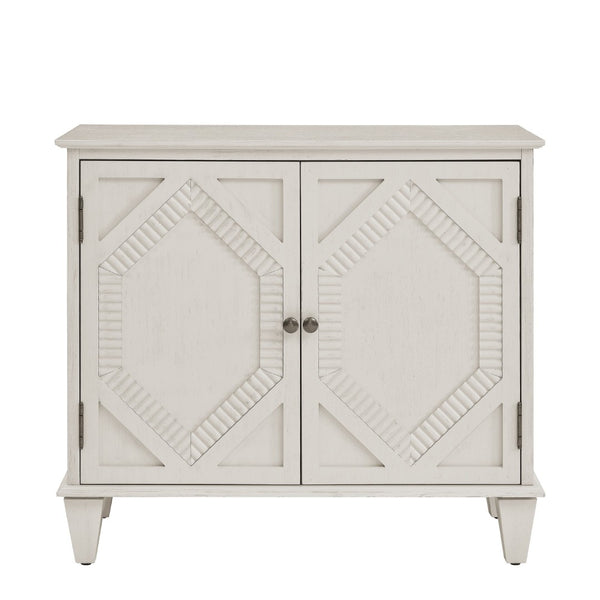 HomeRoots 34" White Wood Accent Cabinet - Elegant Storage Solution for Modern Décor in Living Room & More 691653