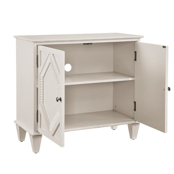 HomeRoots 34" White Wood Accent Cabinet - Elegant Storage Solution for Modern Décor in Living Room & More 691653
