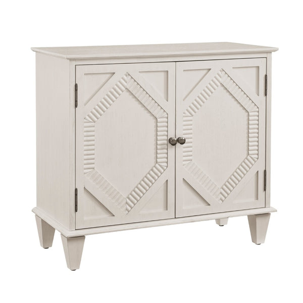 HomeRoots 34" White Wood Accent Cabinet - Elegant Storage Solution for Modern Décor in Living Room & More 691653