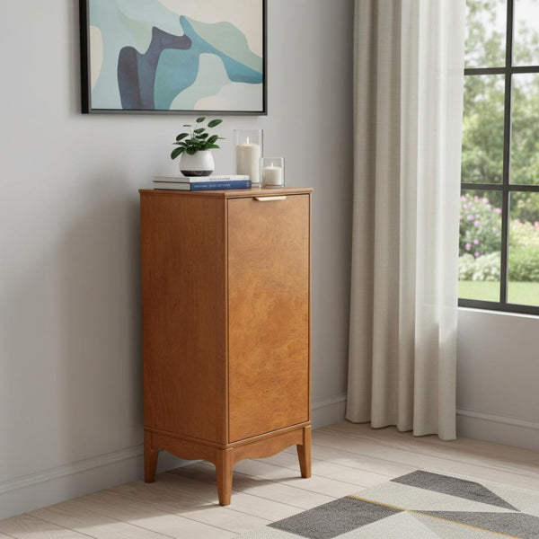 HomeRoots 14" Brown Wood Accent Cabinet - Stylish Storage Solution for Living Rooms, Offices & Entryways 691657