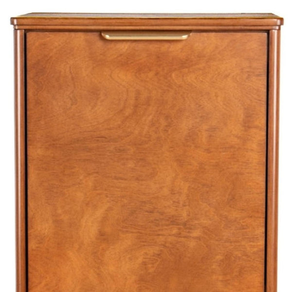 HomeRoots 14" Brown Wood Accent Cabinet - Stylish Storage Solution for Living Rooms, Offices & Entryways 691657