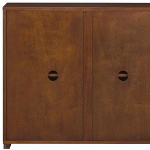 HomeRoots 39" Brown Wood Accent Cabinet - Sleek, Space-Saving Storage Solution for Stylish Home Organization 691658