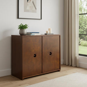 HomeRoots 39" Brown Wood Accent Cabinet - Sleek, Space-Saving Storage Solution for Stylish Home Organization 691658