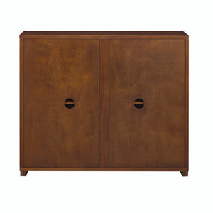 HomeRoots 39" Brown Wood Accent Cabinet - Sleek, Space-Saving Storage Solution for Stylish Home Organization 691658