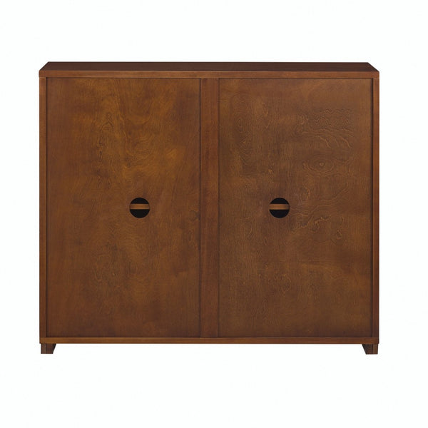 HomeRoots 39" Brown Wood Accent Cabinet - Sleek, Space-Saving Storage Solution for Stylish Home Organization 691658