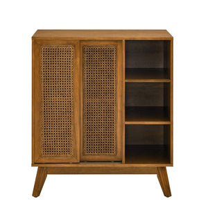 HomeRoots 32" Brown Wood Accent Cabinet - Stylish Storage Solution for Living Rooms, Dining Areas & More! 691659