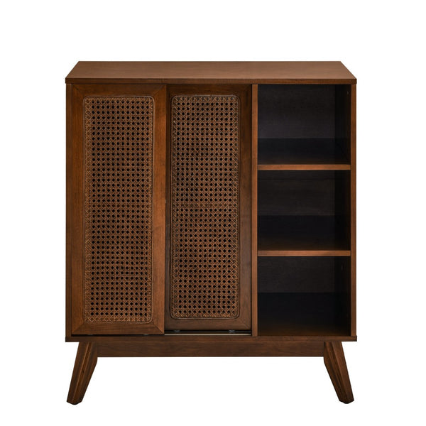 HomeRoots 32" Brown Wood Accent Cabinet - Elegant Storage Solution for Modern Living & Dining Spaces, Versatile Design 691660