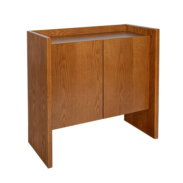 HomeRoots 34" Brown Wood Accent Cabinet - Stylish Storage Solution for Modern Living Rooms & Dining Areas 691662