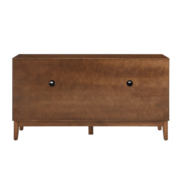 HomeRoots 61" Brown Wood Accent Cabinet – Sleek Storage Solution for Dining & Living Spaces, Easy Assembly! 691663