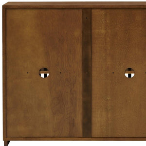 HomeRoots 39" Brown Wood Accent Cabinet - Stylish Storage Solution for Entryways, Living Rooms & Home Offices 691666