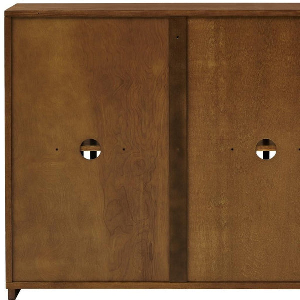 HomeRoots 39" Brown Wood Accent Cabinet - Stylish Storage Solution for Entryways, Living Rooms & Home Offices 691666
