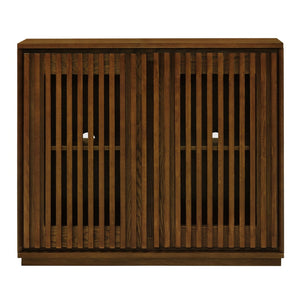HomeRoots 39" Brown Wood Accent Cabinet - Stylish Storage Solution for Entryways, Living Rooms & Home Offices 691666