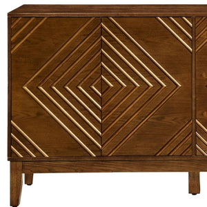 HomeRoots 61" Elegant Brown Wood Accent Cabinet for Stylish Storage & Display in Any Room – Versatile Design! 691668