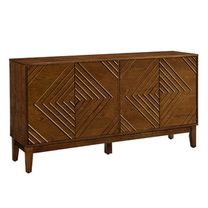 HomeRoots 61" Elegant Brown Wood Accent Cabinet for Stylish Storage & Display in Any Room – Versatile Design! 691668