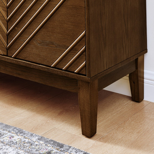 HomeRoots 61" Elegant Brown Wood Accent Cabinet for Stylish Storage & Display in Any Room – Versatile Design! 691668