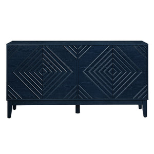 HomeRoots 61" Blue Wood Accent Cabinet – Stylish Storage Solution with Durable Design for Modern Interiors 691669