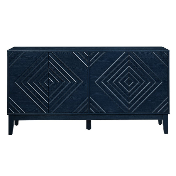 HomeRoots 61" Blue Wood Accent Cabinet – Stylish Storage Solution with Durable Design for Modern Interiors 691669