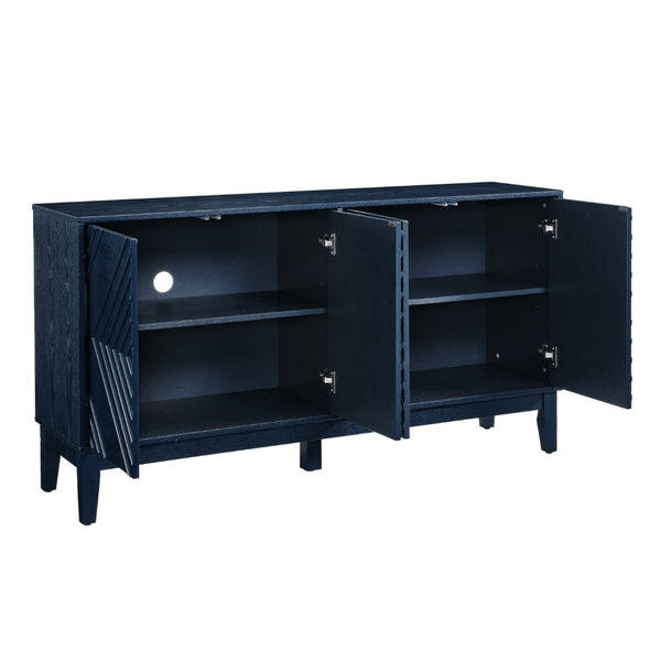 HomeRoots 61" Blue Wood Accent Cabinet – Stylish Storage Solution with Durable Design for Modern Interiors 691669