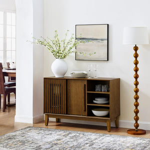 HomeRoots 47" Brown Wood Accent Cabinet - Stylish Freestanding Storage for Modern Living Rooms & Home Offices 691671