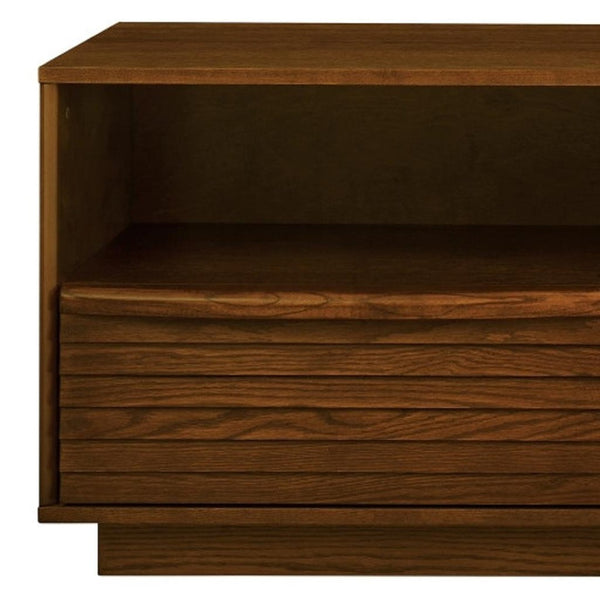 HomeRoots 63" Brown Wood Accent Cabinet – Stylish Storage Solution for Modern Living & Dining Spaces, Durable Design 691672