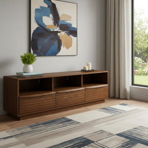 HomeRoots 63" Brown Wood Accent Cabinet – Stylish Storage Solution for Modern Living & Dining Spaces, Durable Design 691672