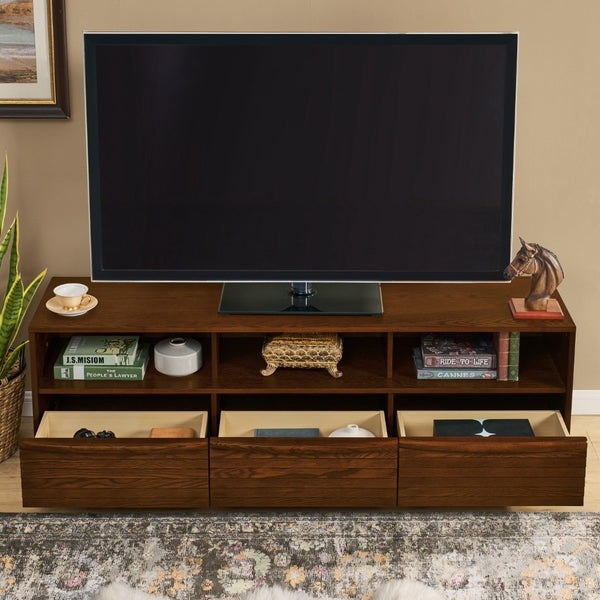 HomeRoots 63" Brown Wood Accent Cabinet – Stylish Storage Solution for Modern Living & Dining Spaces, Durable Design 691672