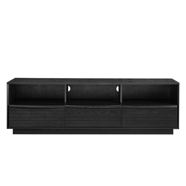 HomeRoots 63" Black Wood Accent Cabinet - Modern Storage Solution for Living Room, Bedroom & Dining Room Decor 691673