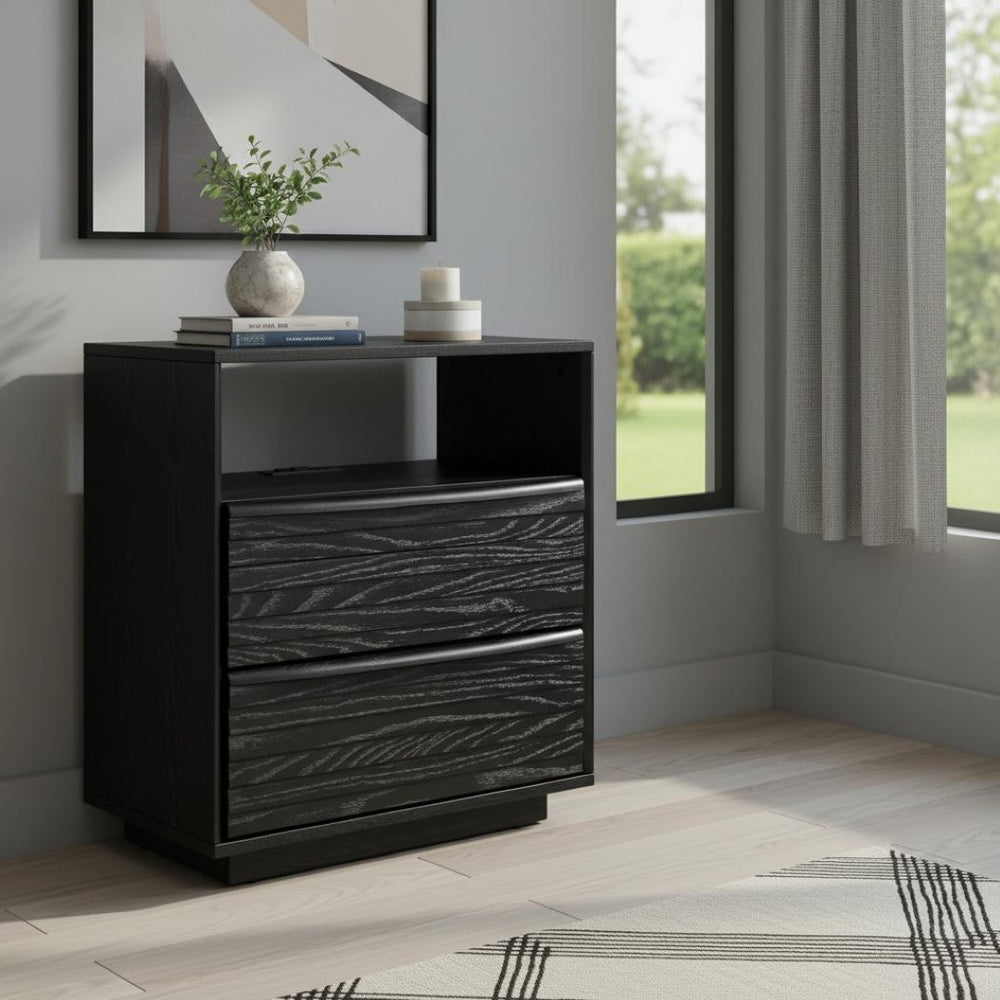 HomeRoots 23" Black Wood Accent Cabinet - Sleek Modern Design for Stylish Storage in Any Room - Easy Assembly! 691675