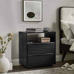 HomeRoots 23" Black Wood Accent Cabinet - Sleek Modern Design for Stylish Storage in Any Room - Easy Assembly! 691675