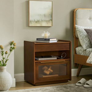 HomeRoots 24" Brown Wood Accent Cabinet - Stylish Storage Solution for Small Spaces, Entryways & Bedrooms 691676
