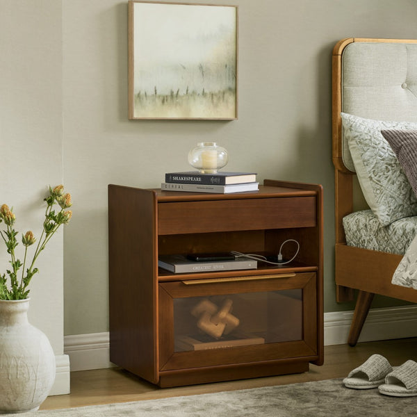 HomeRoots 24" Brown Wood Accent Cabinet - Stylish Storage Solution for Small Spaces, Entryways & Bedrooms 691676