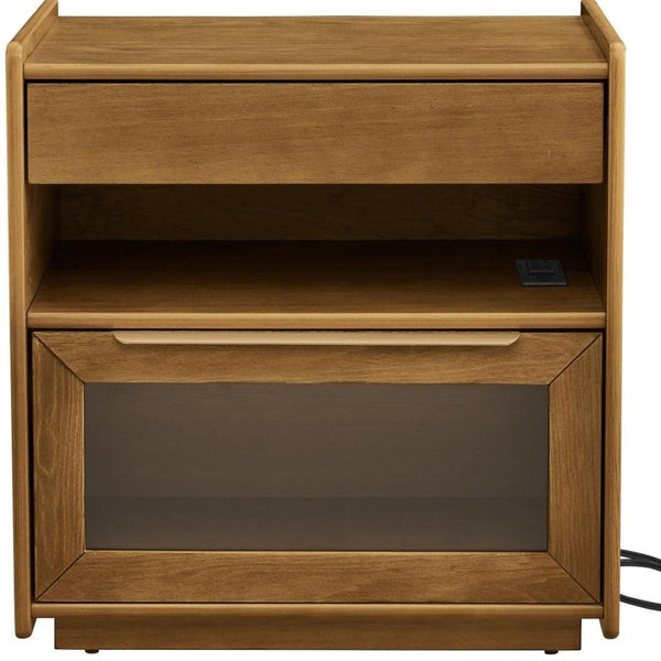 HomeRoots 24" Brown Wood Accent Cabinet - Stylish Storage Solution for Entryways, Bedrooms & Home Offices! 691677