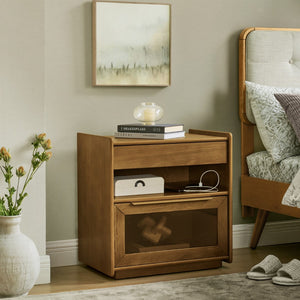 HomeRoots 24" Brown Wood Accent Cabinet - Stylish Storage Solution for Entryways, Bedrooms & Home Offices! 691677
