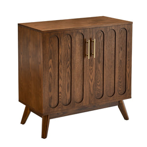 HomeRoots 32" Brown Wood Accent Cabinet - Stylish Storage Solution for Modern Living Rooms & Home Offices 691678