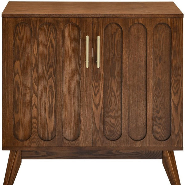HomeRoots 32" Brown Wood Accent Cabinet - Stylish Storage Solution for Modern Living Rooms & Home Offices 691678