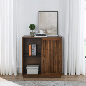 HomeRoots 32" Brown Wood Accent Cabinet - Stylish Storage Solution for Modern Homes, Easy Assembly & Versatile Use 691680