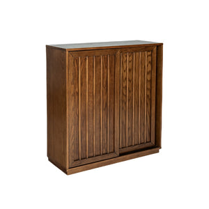 HomeRoots 32" Brown Wood Accent Cabinet - Stylish Storage Solution for Modern Homes, Easy Assembly & Versatile Use 691680