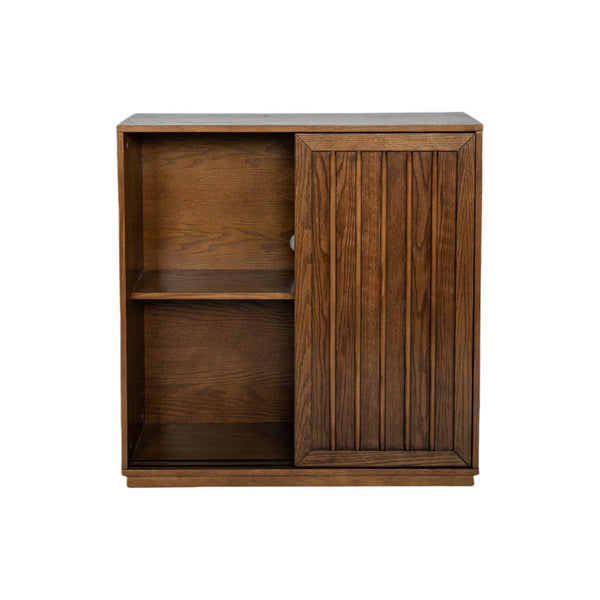 HomeRoots 32" Brown Wood Accent Cabinet - Stylish Storage Solution for Modern Homes, Easy Assembly & Versatile Use 691680