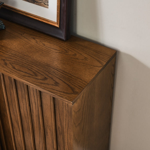 HomeRoots 32" Brown Wood Accent Cabinet - Stylish Storage Solution for Modern Homes, Easy Assembly & Versatile Use 691680