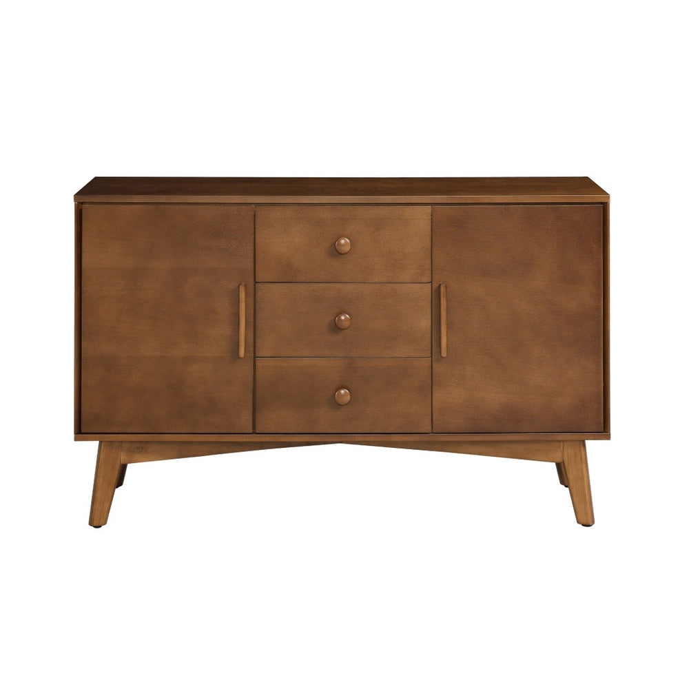 HomeRoots 47" Brown Wood Accent Cabinet - Contemporary Storage Solution with Versatile Shelving for Any Room 691681