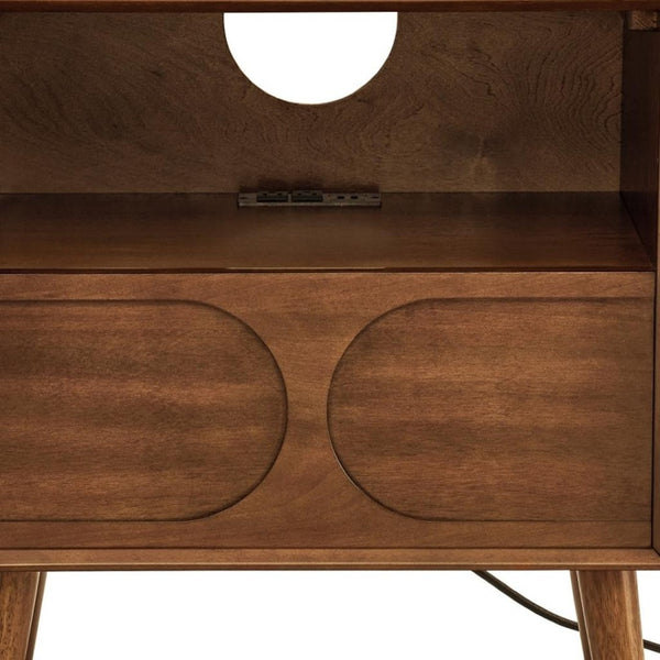 HomeRoots 23" Brown Wood Accent Cabinet - Stylish Storage Solution for Dining, Living, and Bedroom Décor 691684