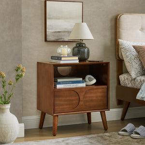 HomeRoots 23" Brown Wood Accent Cabinet - Stylish Storage Solution for Dining, Living, and Bedroom Décor 691684